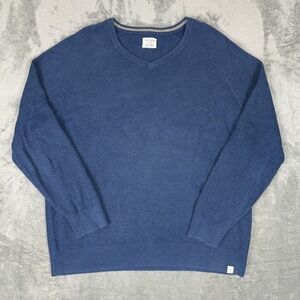 Lucky Brand Mens‎ Blue V-Neck Sweater XXL Lightweight Ribbed